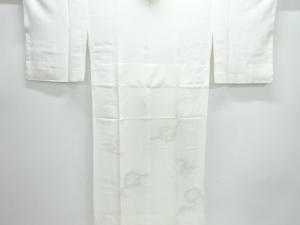 未使用品　割れ絵皿模様織出し単衣長襦袢